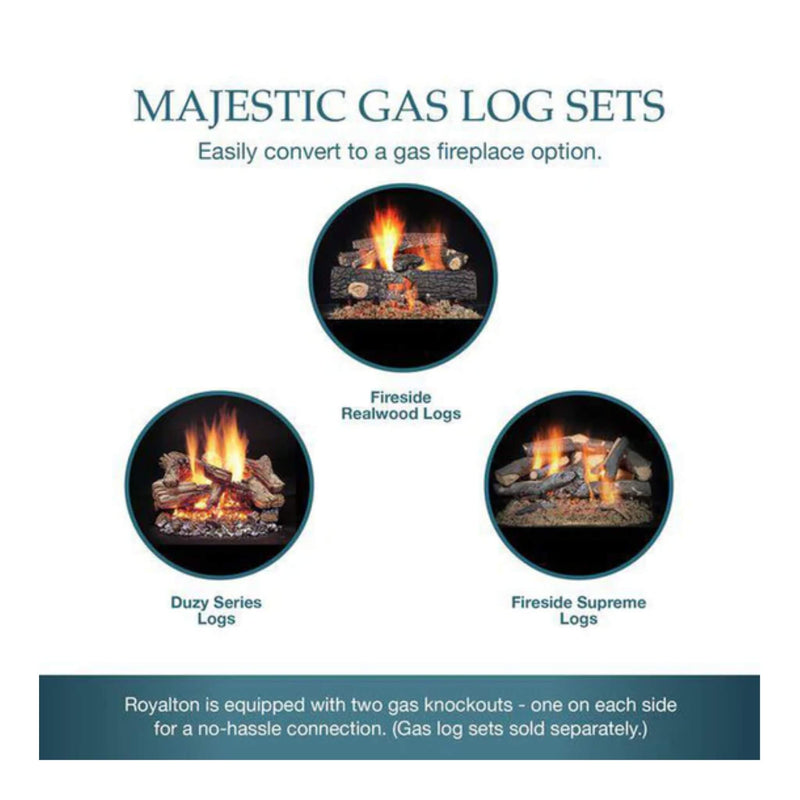 Majestic Royalton 42" Wood Burning Fireplace With Invisible Smoke Shield [BE42] (SAK14346)