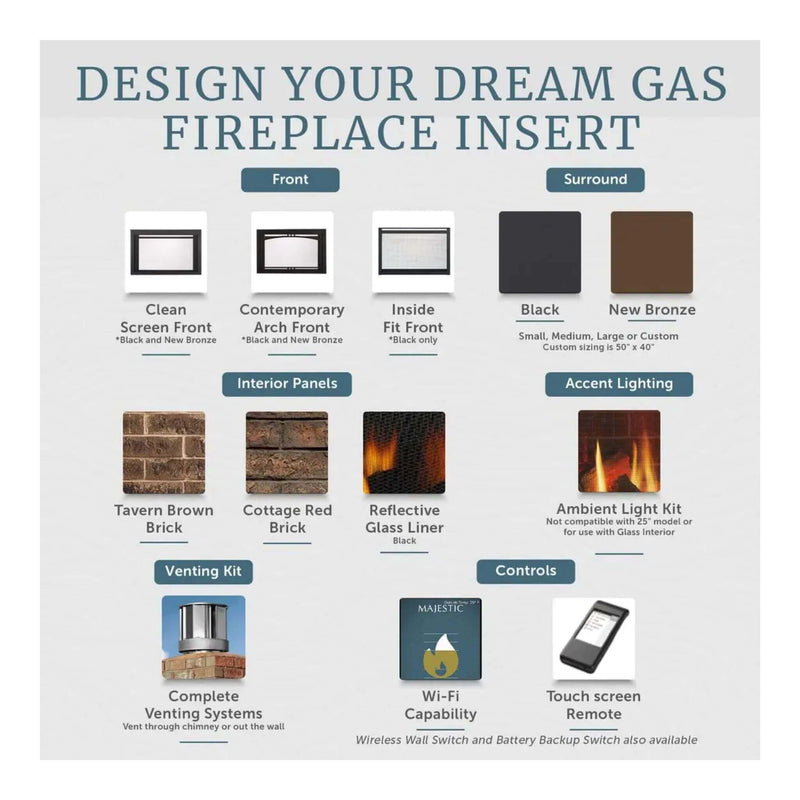 Majestic Ruby 25" Direct Vent Insert [RUBY25IN/IL] (SAK78432)