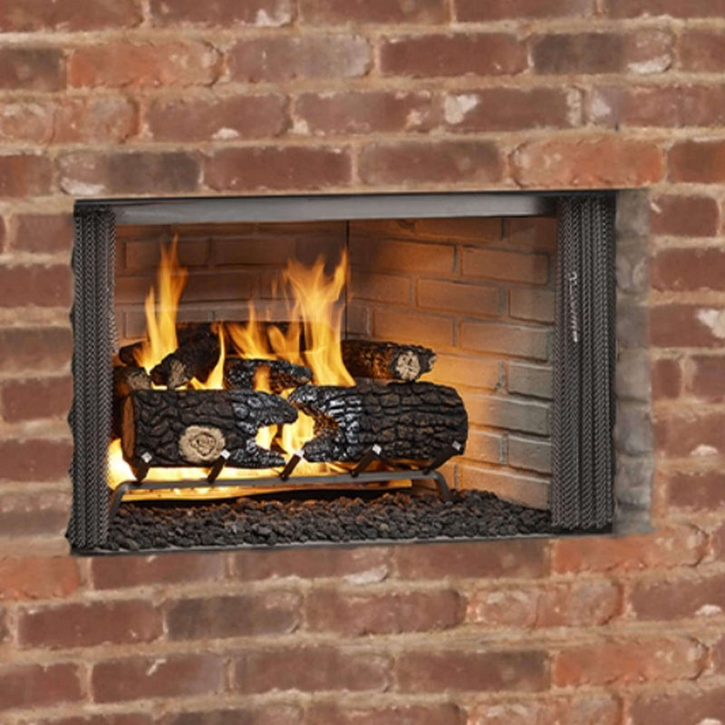 Majestic Villawood 42" Traditional Refractory Outdoor Wood Burning Fireplace [ODVILLA-42T-B] (SAK14358)