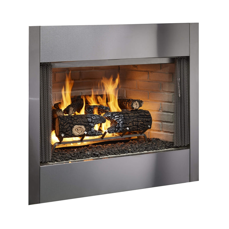 Majestic Villawood 42" Traditional Refractory Outdoor Wood Burning Fireplace [ODVILLA-42T-B] (SAK14358)