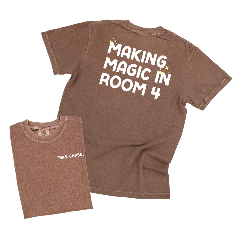 Making Magic in Room (Custom Name & Number) - Comfort Colors Tee