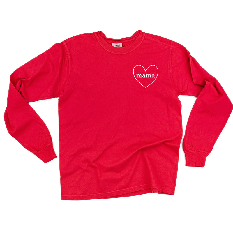 Mama (Heart Around) - LONG SLEEVE Comfort Colors Tee