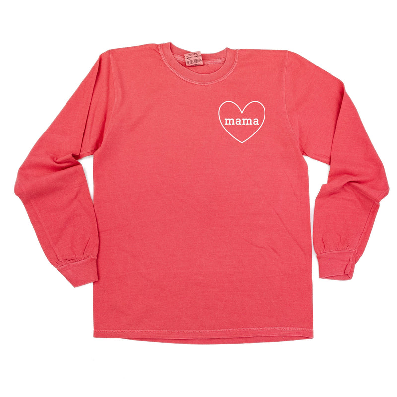 Mama (Heart Around) - LONG SLEEVE Comfort Colors Tee