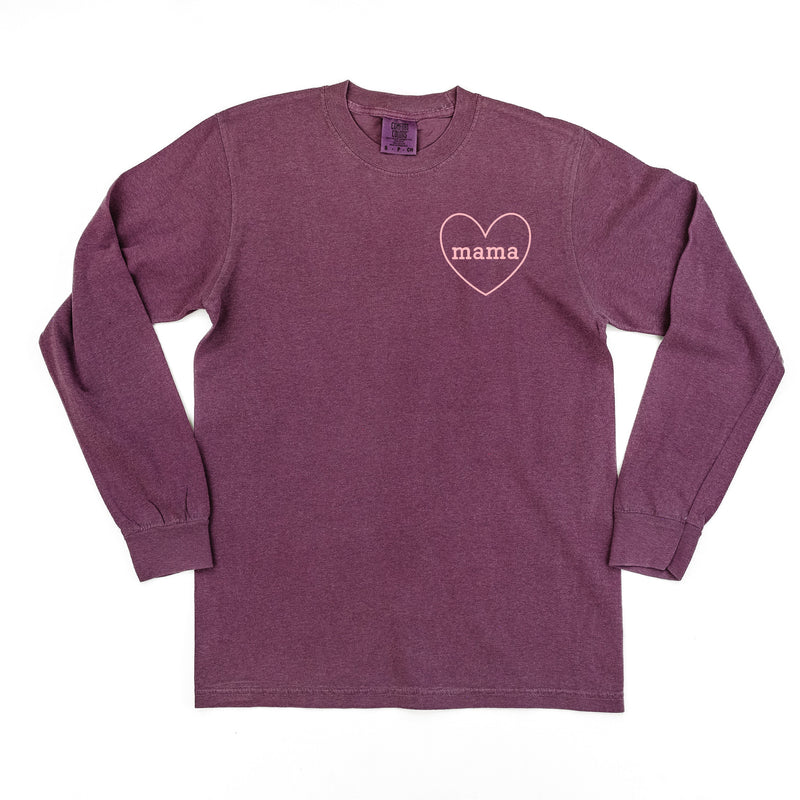 Mama (Heart Around) - LONG SLEEVE Comfort Colors Tee