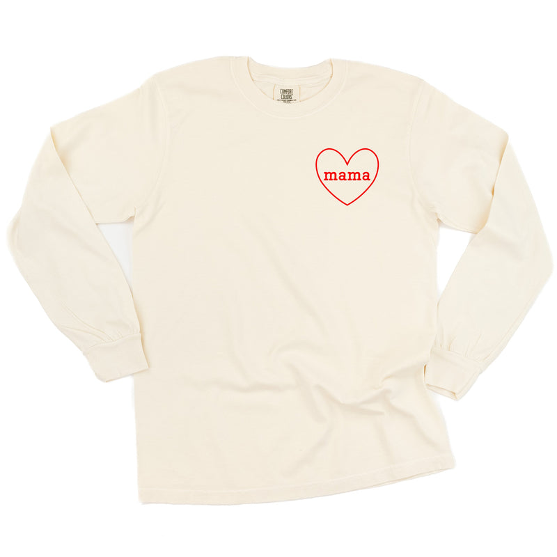 Mama (Heart Around) - LONG SLEEVE Comfort Colors Tee