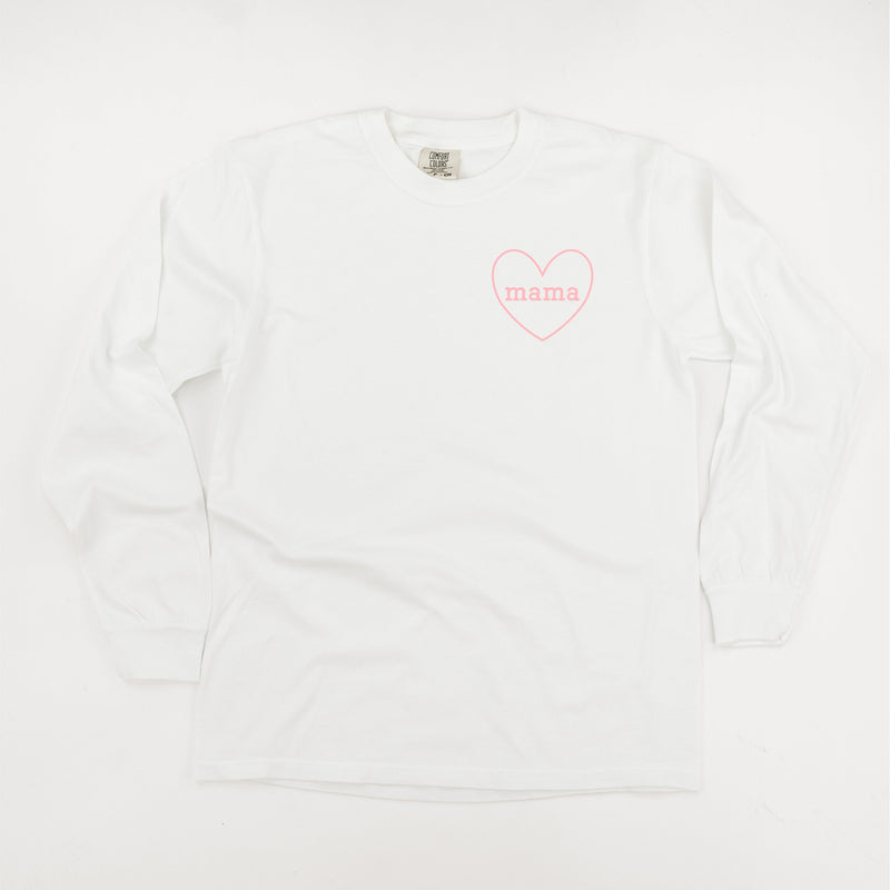 Mama (Heart Around) - LONG SLEEVE Comfort Colors Tee