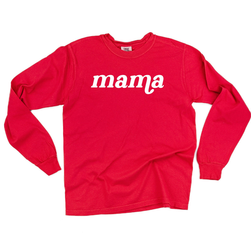 LONG SLEEVE COMFORT COLORS TEE w/ Puff Print MAMA