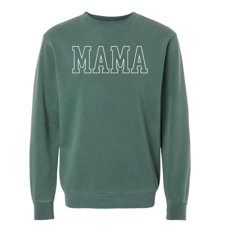 Embroidered PIGMENT Crewneck - MAMA - Outline