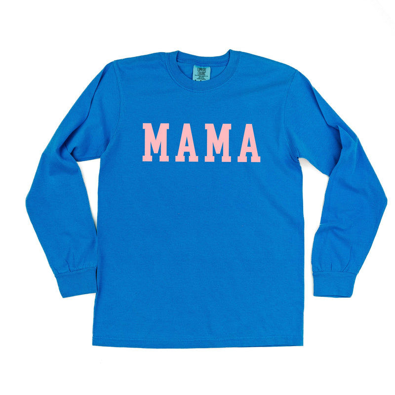 Mama - Varsity - LONG SLEEVE Comfort Colors Tee