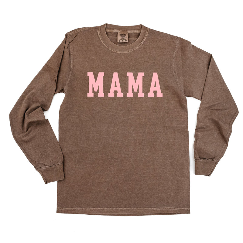 Mama - Varsity - LONG SLEEVE Comfort Colors Tee