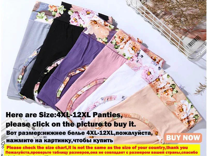 5Pcs Print Panties Women's Underwear Cute Cotton Panties Plus Size Briefs Girl Ladies Lingeries Panty Sexy Underpants For  Women