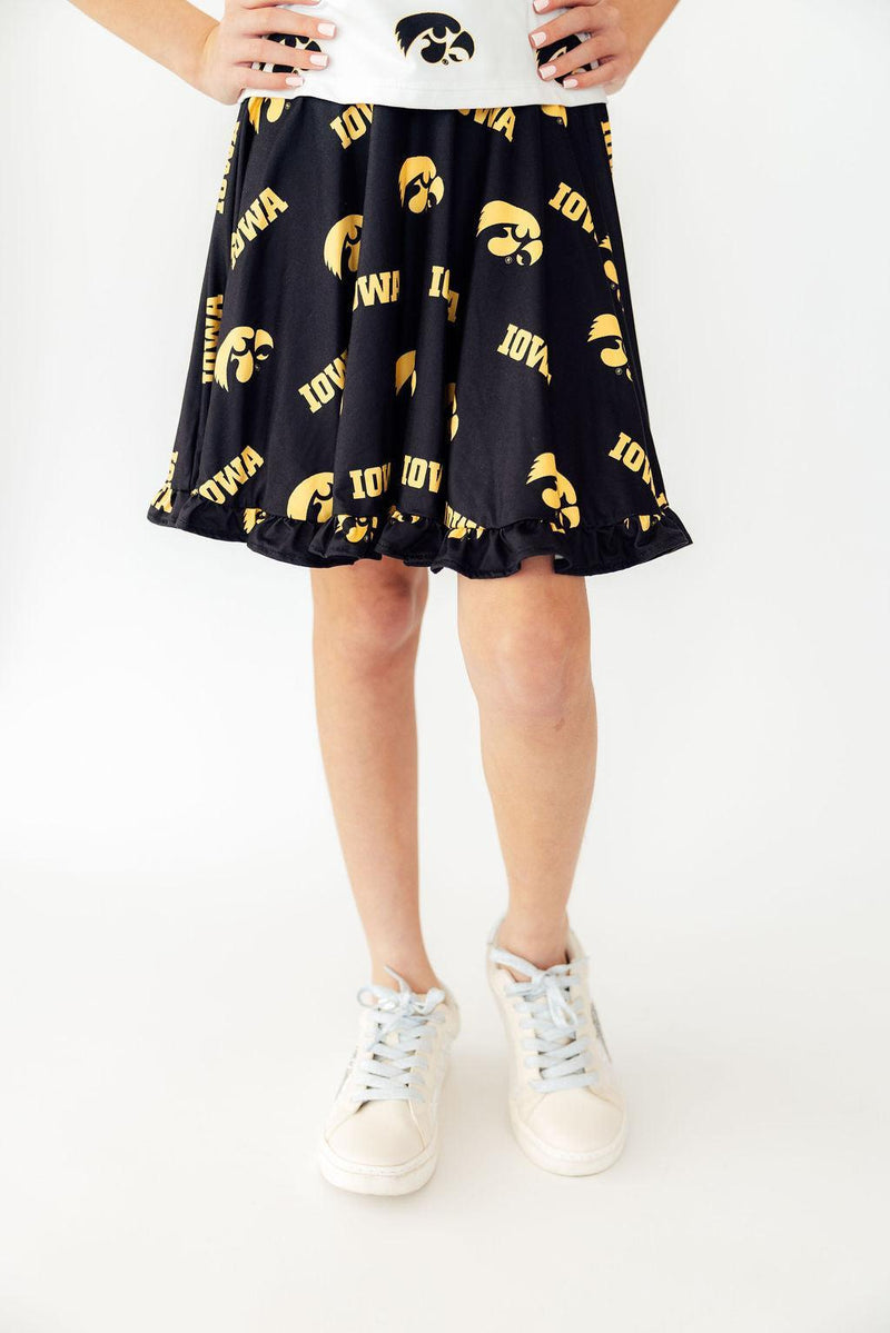 Iowa Black Tigerhawk Twirl Skort