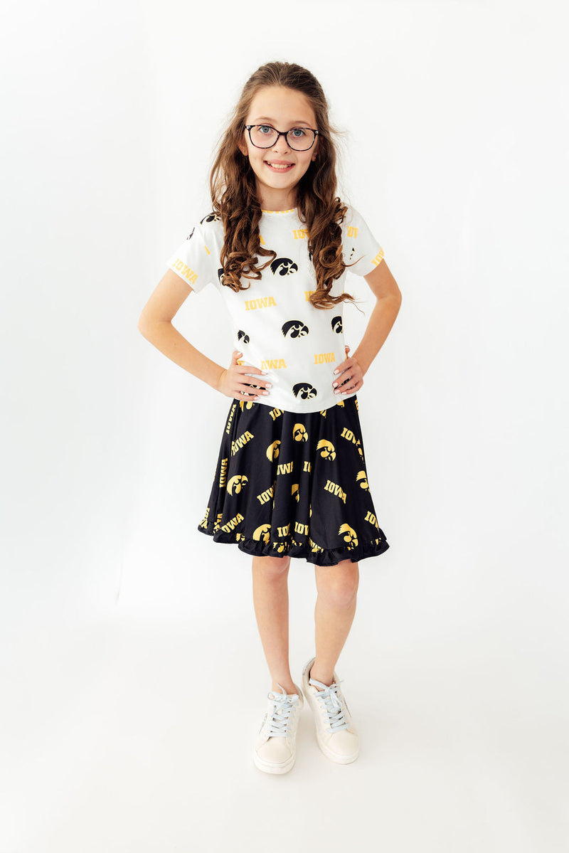 Iowa Black Tigerhawk Twirl Skort