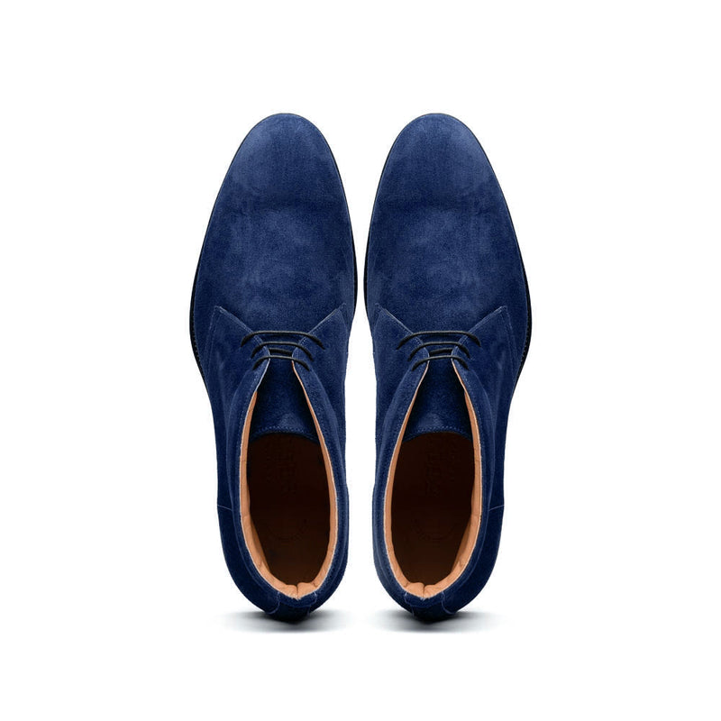 46-592-NVY MARCO Suede Calfskin Chukka Boot, Navy