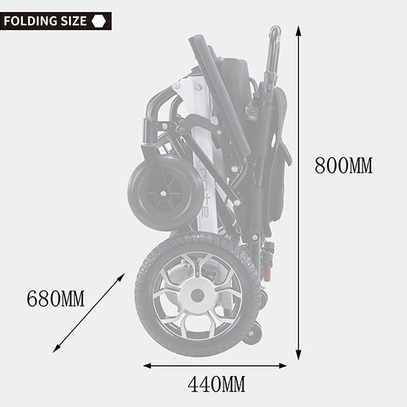 Mate Lightweight Foldable Electric Dual Motor Power Motorized Mobility Wheelchair, 250LBS (SAK79245)