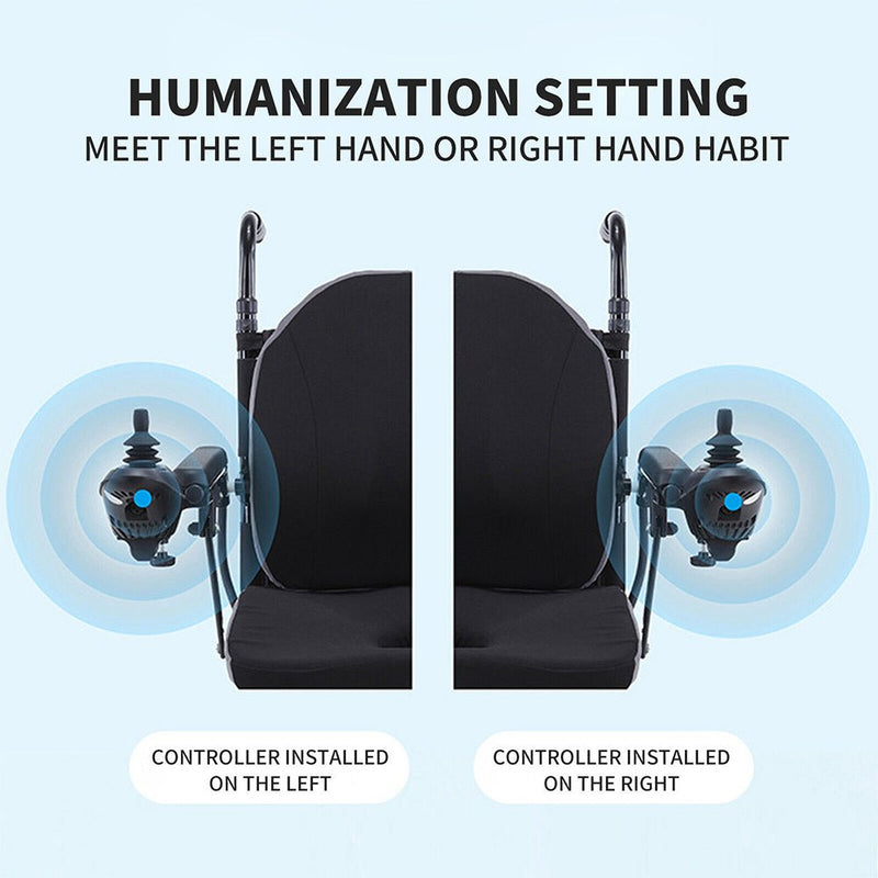 Mate Lightweight Foldable Electric Dual Motor Power Motorized Mobility Wheelchair, 250LBS (SAK79245)