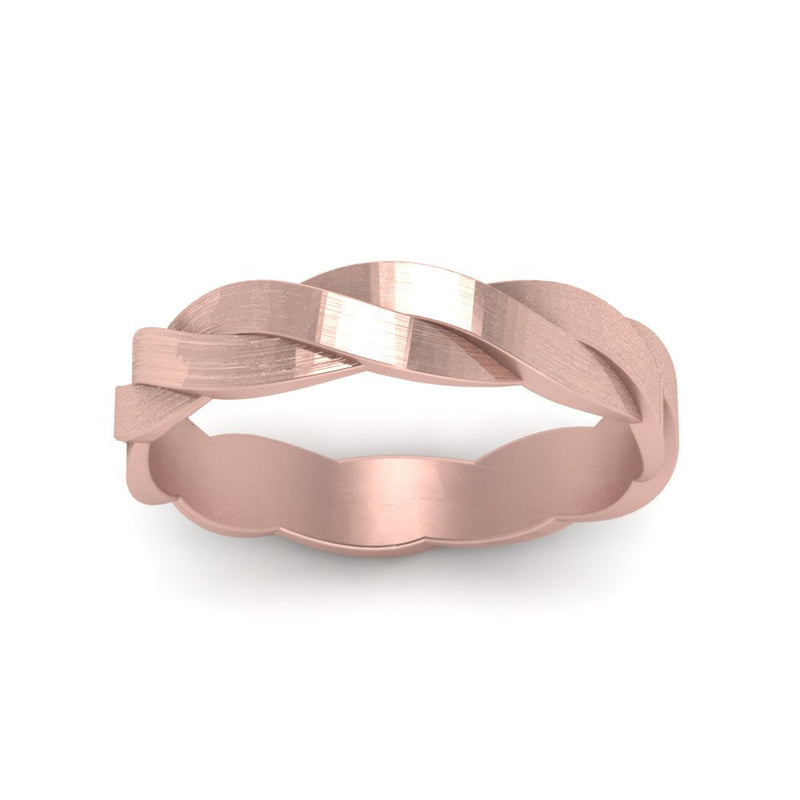 Matte Finish Twisted Wedding Band