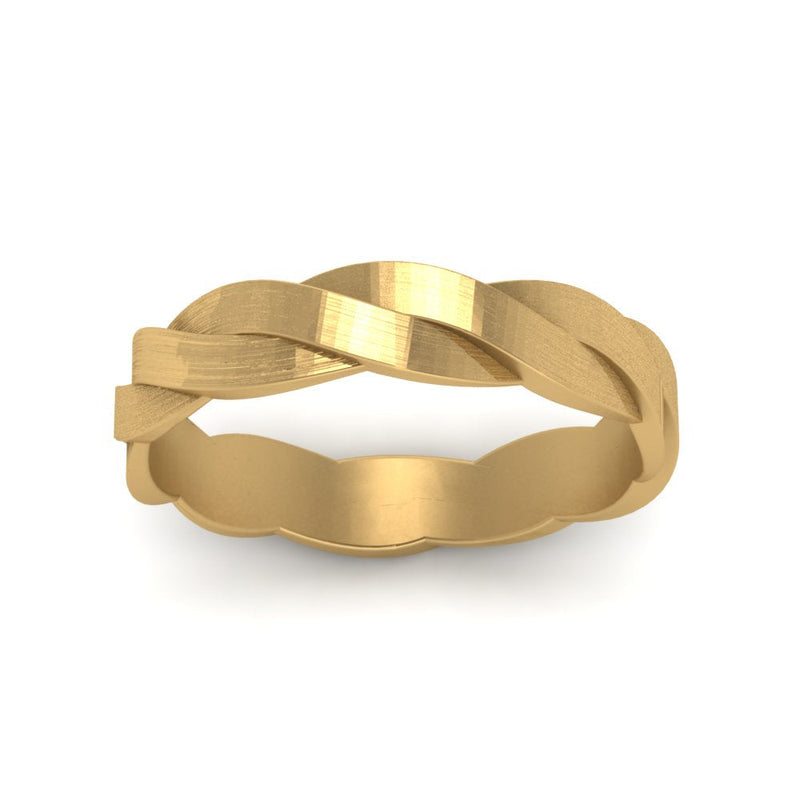 Matte Finish Twisted Wedding Band