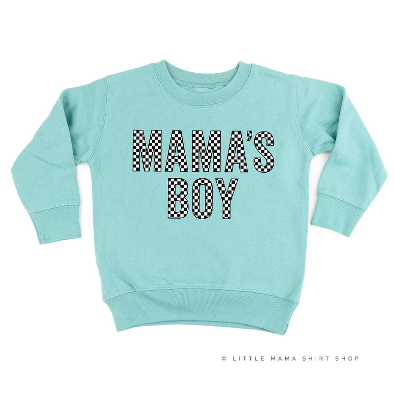 BLOCK FONT CHECKERS - MAMA'S BOY - Child Sweater