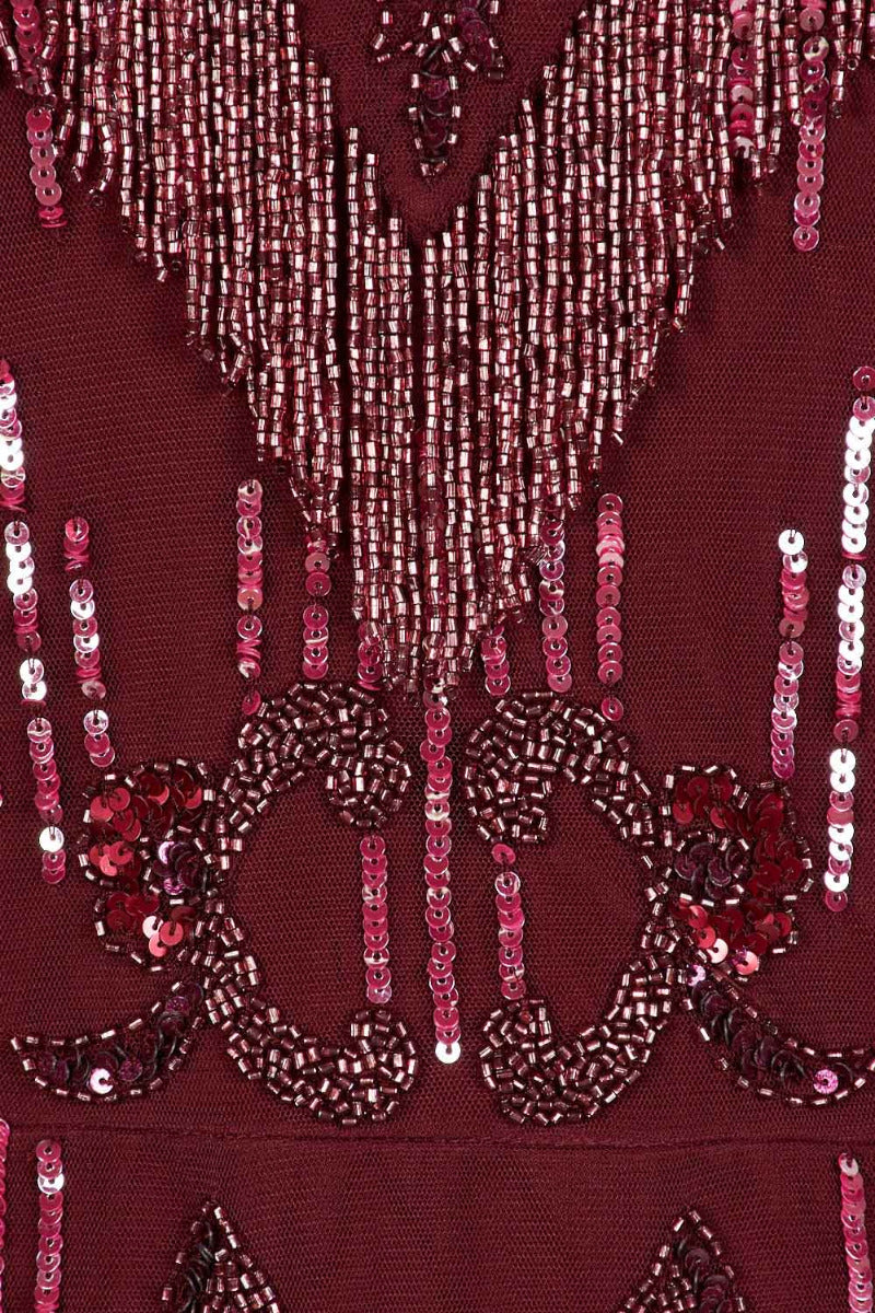 Aidan Mattox V-Neck Sleeveless Zipper Back Embellished Mesh Dress