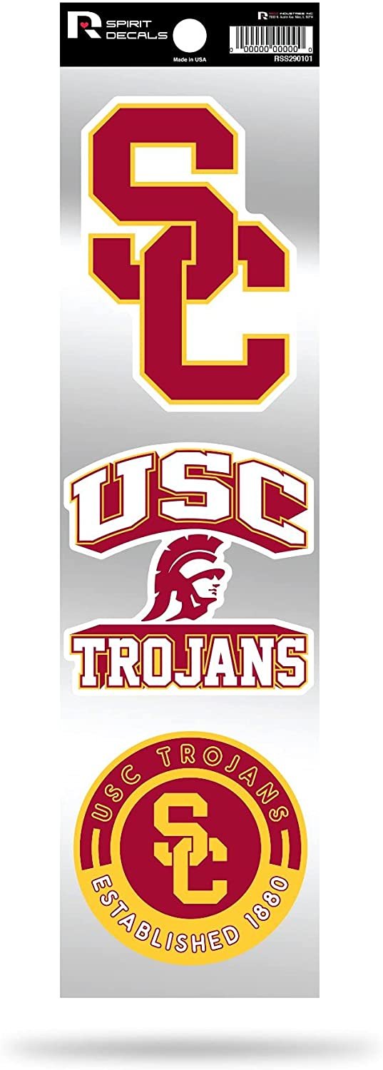Rico Industries NCAA USC Trojans 3-Piece Retro Spirit Decals