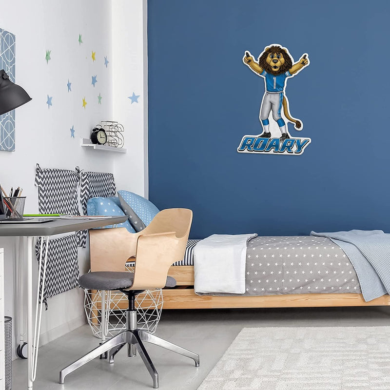 Detroit Lions Pennant Mascot Logo 18 Inch Soft Felt