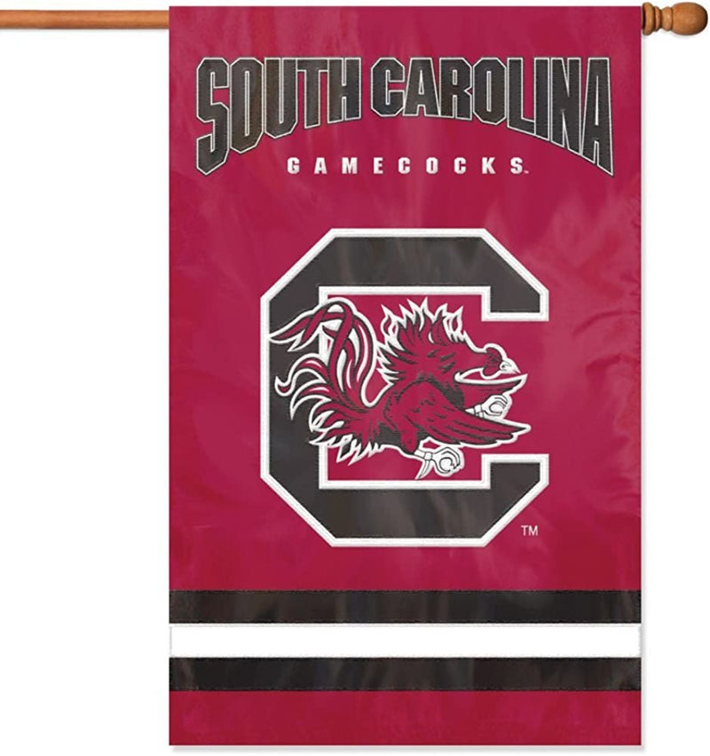 University of South Carolina Gamecocks Banner Flag 28x40 Inch Double Sided Embroidered Applique