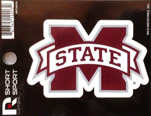 Mississippi State University Bulldogs 3 Inch Decal Sticker Die Cut Flat Vinyl Full Adhesive Backing