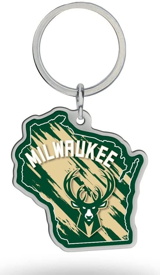 Rico NBA Bucks - Wisconsin State Shaped Keychain