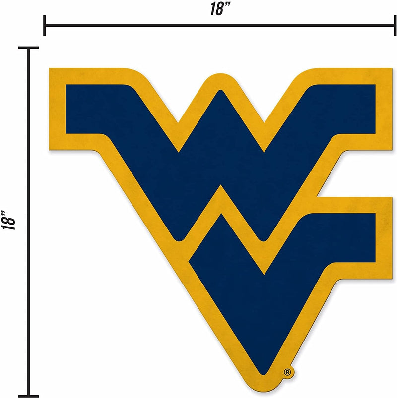 Rico Industries NCAA West Virginia Mountaineers Shape Cut Primary Logo Pennant - Home, Living Room, Bedroom, Mancave Decor - Soft Felt Material - Made