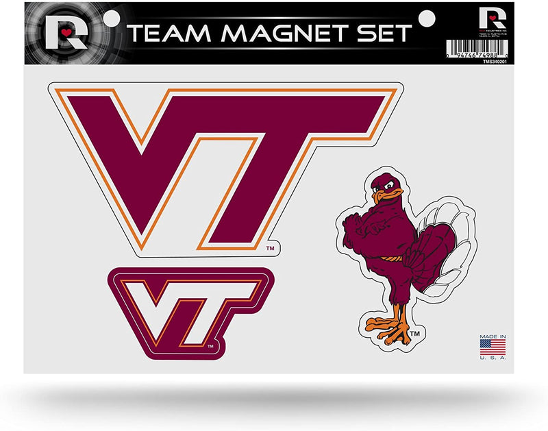 NCAA Virginia Tech Hokies Die Cut Team Magnet Set Sheet