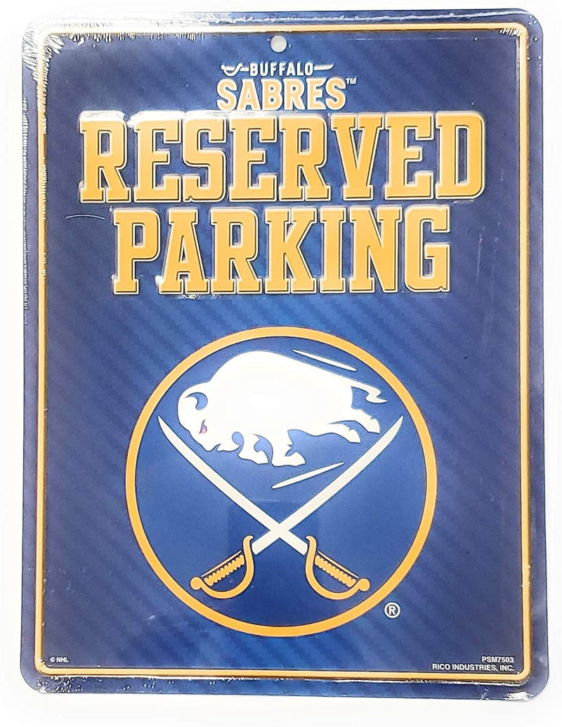 Buffalo Sabres Parking Sign Metal 8x11 Metal Embossed Wall Novelty Hockey