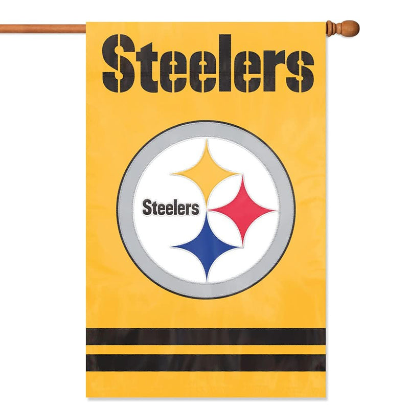 Party Animal Pittsburgh Steelers Banner NFL Flag, Yellow 44" x 28"