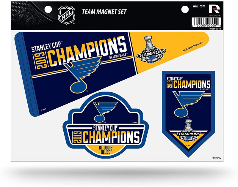 St Louis Blues 2019 Stanley Cup Champions Multi Magnet Set 8x11 Inch