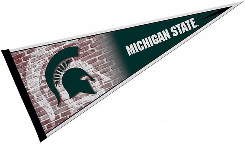 Michigan State University Spartans Soft Felt Pennant, Primary Design, 12x30 Inch, Easy To Hang
