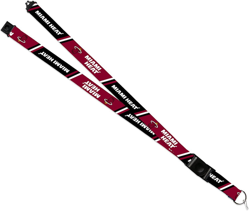 Miami Heat Premium Lanyard Keychain 18 Inch Button Clip Safety Breakaway