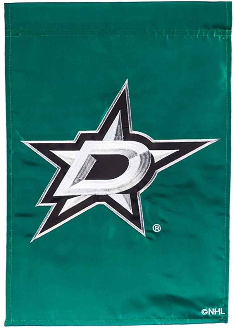 Dallas Stars Premium Garden Flag Banner Applique Embroidered 10x15 Inch