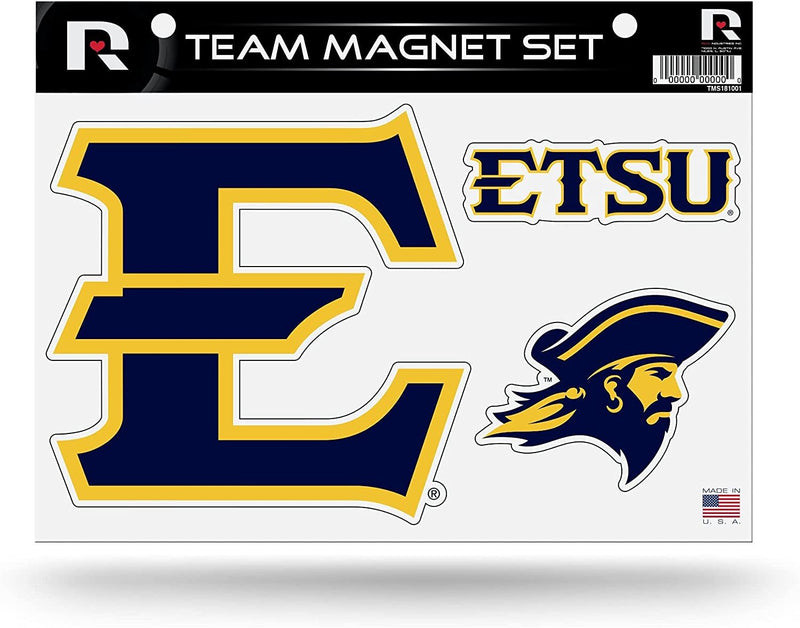 East Tennessee State University Buccaneers ETSU Multi Magnet Sheet Shape Cut 8x11 Inch