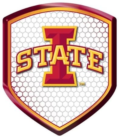 Iowa State University Cyclones High Intensity Reflector, Shield Shape, Raised Decal Sticker, 2.5x3.5 Inch, Home or Auto, Full Adhesive Backing