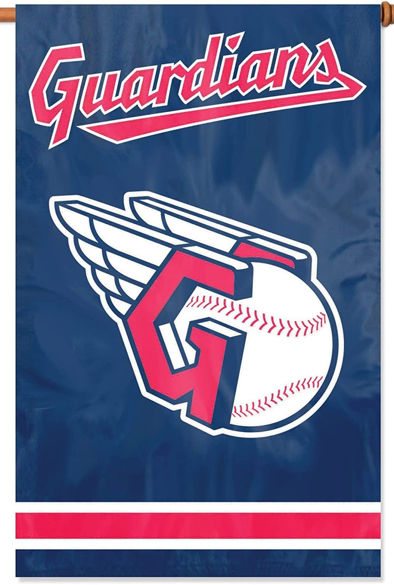 Cleveland Guardians Banner Flag Premium 28x44 Applique Embroidered Double Sided