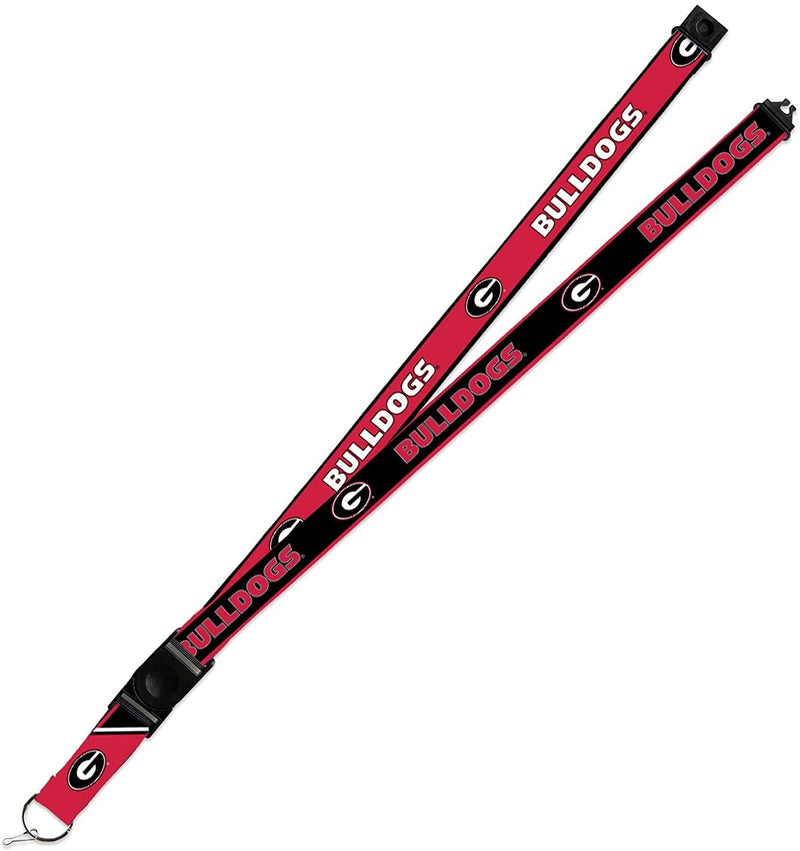 Georgia Bulldogs Lanyard Keychain 2-sided Breakaway Clip University of