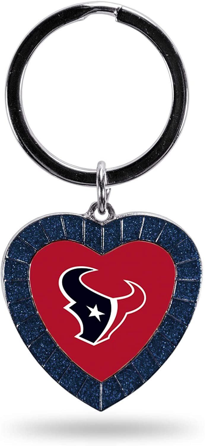 Houston Texans Keychain Color Rhinestone Heart