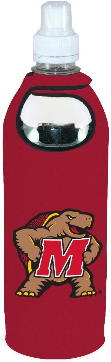 Maryland Terrapins 1/2 Liter Water Soda Bottle Beverage Insulator Holder Cooler with Clip University of