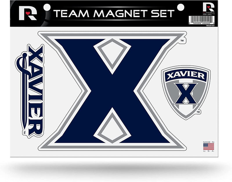 Xavier University Musketeers Multi Magnet Sheet Shape Cut 8x11 Inch