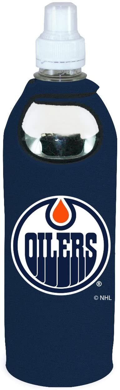 Edmonton Oilers 1/2 Liter Water Soda Bottle Beverage Insulator Holder Cooler with Clip Hockey