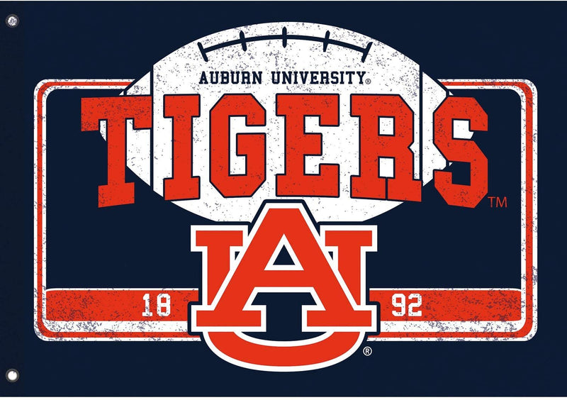 Auburn University Tigers Premium Double Sided Flag Banner, Estate Style, Linen, 36x52 Inch