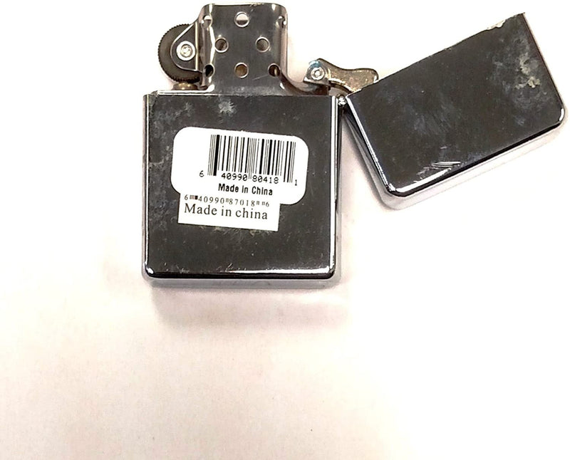 HP Industries Army Pocket Lighter Flip-Top Metal Chrome United States US Military