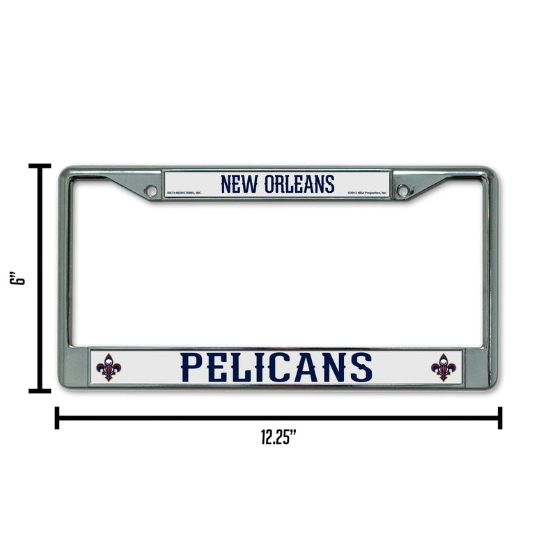 Rico New Orleans Hornets Chrome License Plate Frame