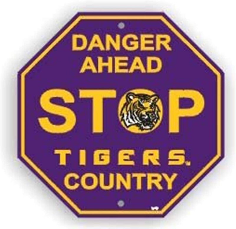 Louisiana State University LSU Tigers 12 Inch Plastic Parking Wall Sign