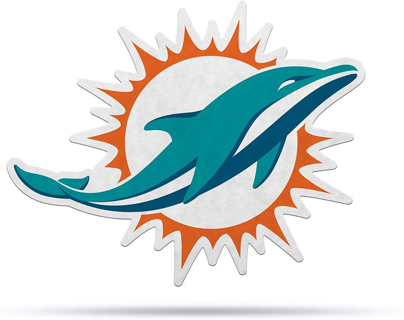 Miami Dolphins Pennant Primary Logo 18 Inch Soft Felt